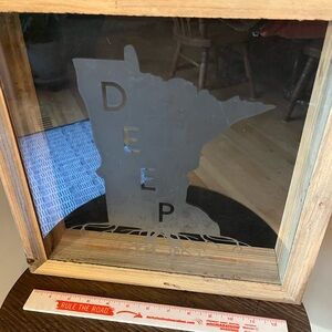 Rustic Wood Framed Wall Decor with etched State Design